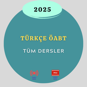 2025- TÜRKÇE ÖABT TÜM DERSLER PAKET