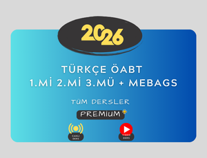 2026-TÜRKÇE ÖABT 1.Mİ 2.Mİ 3.MÜ + MEBAGS TÜM DERSLER PREMİUM PAKET