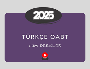 2025- TÜRKÇE ÖABT TÜM DERSLER PAKET