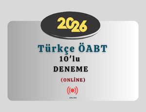 2026-Türkçe ÖABT Online 10'lu Branş Denemesi